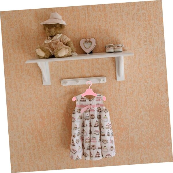 Set 60 Mini Cintres in Plastica per bamboles Neri, Bianchi e Rosa, Accessori Organizzazione