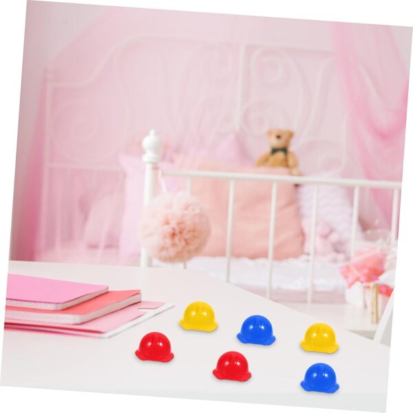 40 Mini Caschi di Sicurezza Colorati per Pupazzi e Decorazioni Casa Bambole