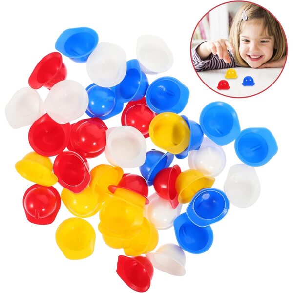 40 Mini Caschi di Sicurezza Colorati per Pupazzi e Decorazioni Casa Bambole