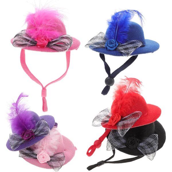 KOMBIUDA 6 Mini Cappelli da bambole in Poliestere per Decorazioni e Bricolage