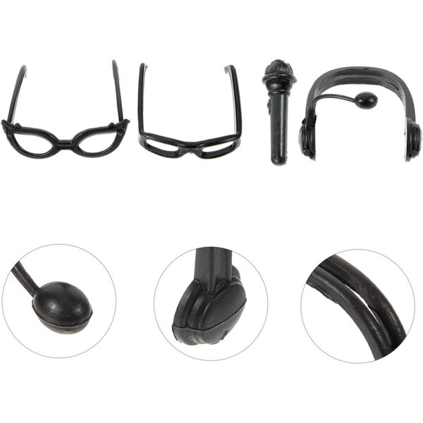 Mini Casco e Mini Occhiali per Bambole - Set 4 Pezzi Accessori Decorativi DIY