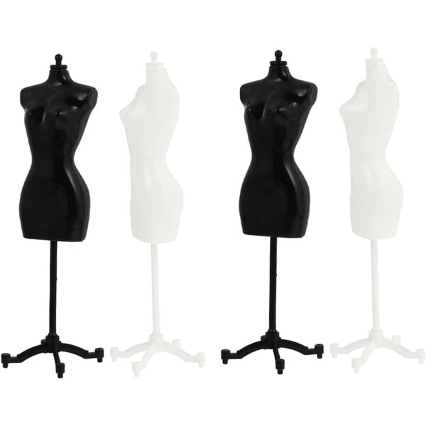 FOMIYES Set 4 Supporti per Figurine in Plastica Nero, Stabile e Resistente