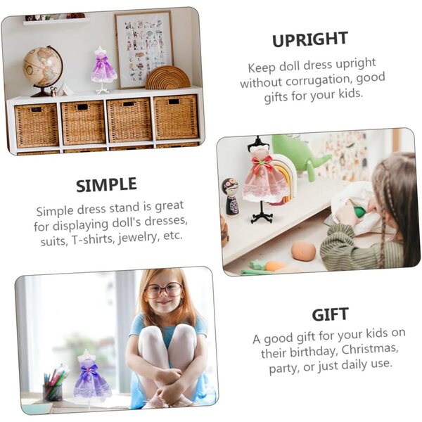 FOMIYES Set 4 Supporti per Figurine in Plastica Nero, Stabile e Resistente