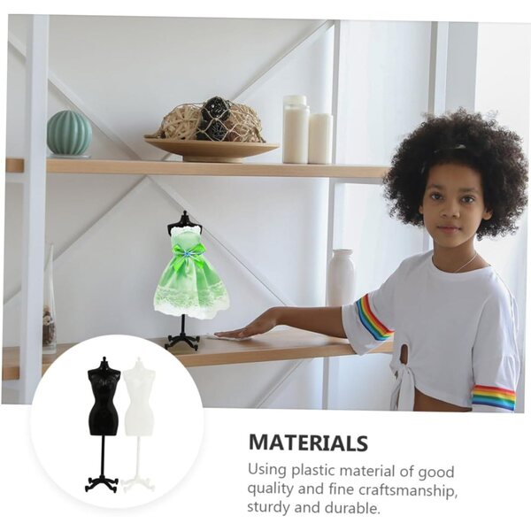 FOMIYES Set 4 Supporti per Figurine in Plastica Nero, Stabile e Resistente