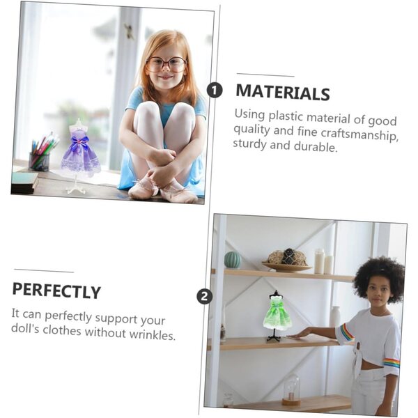 FOMIYES Set 4 Supporti per Figurine in Plastica Nero, Stabile e Resistente