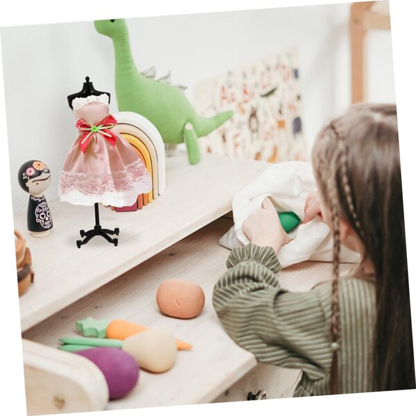 FOMIYES Set 4 Supporti per Figurine in Plastica Nero, Stabile e Resistente
