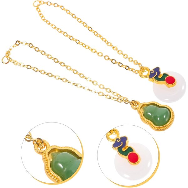 Set 2 Mini Collane per bamboles in Metallo e Plastica - Accessori Moda Bambole 1:6