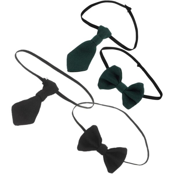4 Pezzi Mini Cravatte e Nodi in Tessuto per Casa delle Bambole, Accessori Eleganti