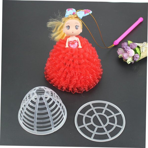 Cerceau di Jupon in Plastica per Bambole 11 cm - Set 12 Pezzi Supporto Elegante