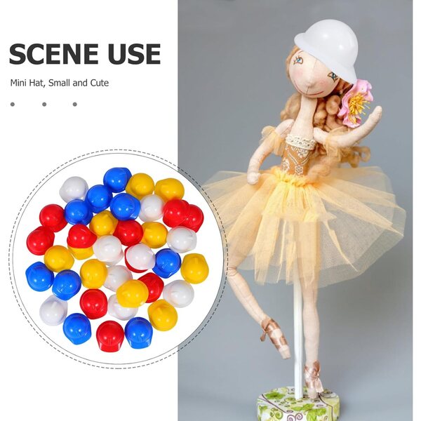 40 mini caschi di sicurezza colorati per bambole e animali, accessori creativi