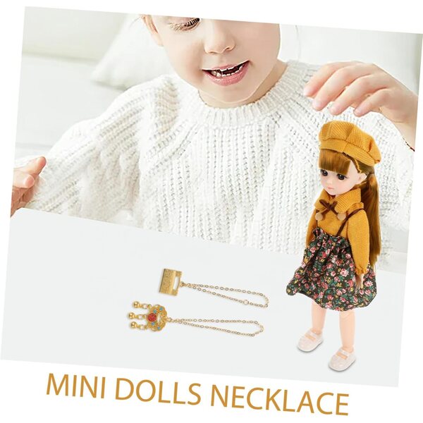 Collane Miniature Dorate per Bambole 1:6 - Accessori Gioielli Bambini FUNNETOYU