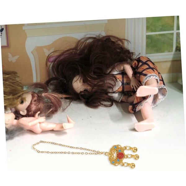 Collane Miniature Dorate per Bambole 1:6 - Accessori Gioielli Bambini FUNNETOYU