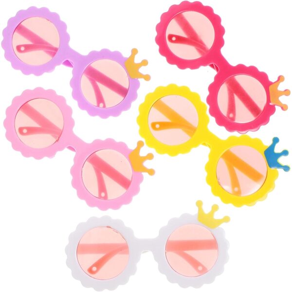 5 Mini Occhiali da Sole Colorati per Bambole - Accessori Resistenti e Leggeri