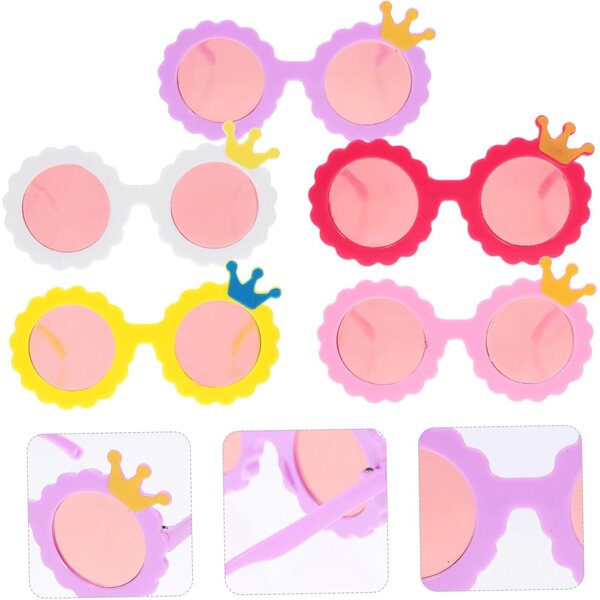 5 Mini Occhiali da Sole Colorati per Bambole - Accessori Resistenti e Leggeri