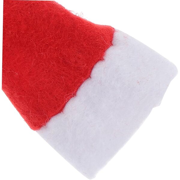 Mini cappelli natalizi decorativi per lecca-lecca - set 24 pezzi, design elfo rosso