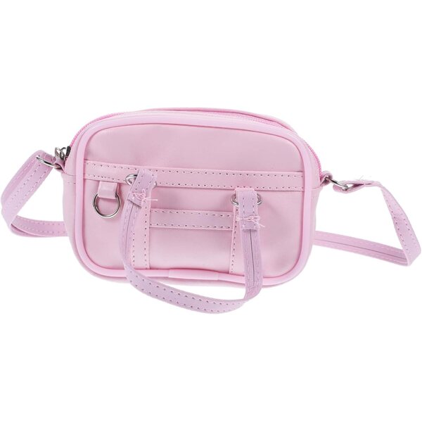 Mini rosa PU-Puppentasche, langlebiges und tragbares dekoratives Accessoire