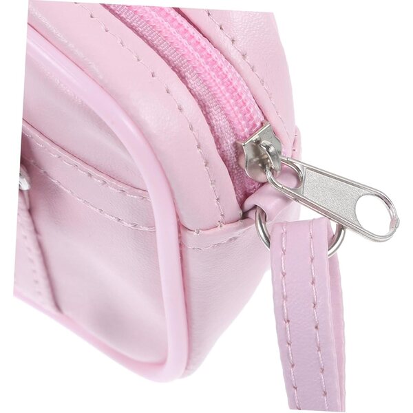 Mini rosa PU-Puppentasche, langlebiges und tragbares dekoratives Accessoire