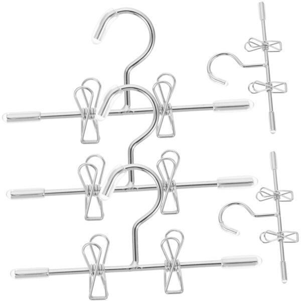 Set 5 Mini Cintre in Ferro Argentato per Abiti di Bambole, Robusti e Decorativi