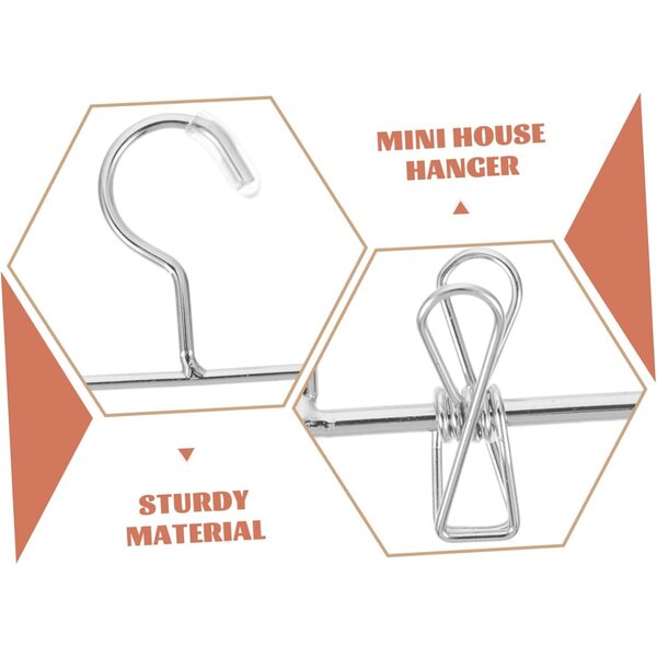 Set mit 5 Mini-Gürteln aus silbernem Eisen für Puppenkleidung, robust und dekorativ
