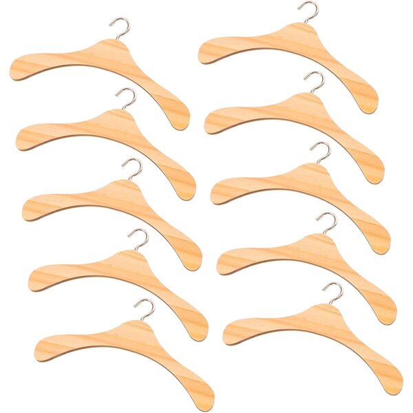 Set 10 Cintre in Legno Miniature per Bambole BJD - Organizzazione Pratica e Design Semplice