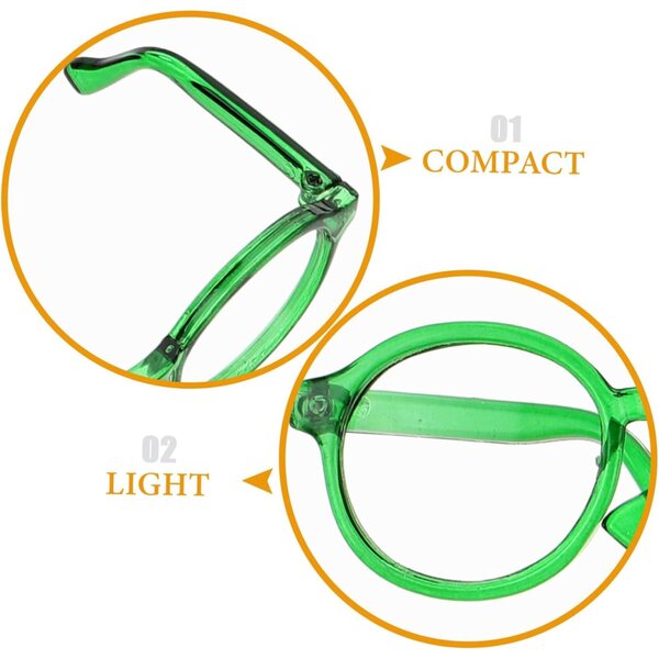 Set 6 Mini Occhiali per Bambole in Plastica Leggera e Colorata, Accessori Creativi DIY