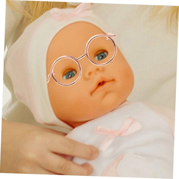 Set 15 Mini Lunettes da bambole in Metallo Oro Rosa, Accessori Eleganti e Resistenti