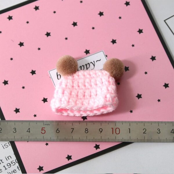 ORFOFE 12 mehrfarbige Mini-Strickmützen für Puppen und Bastelarbeiten
