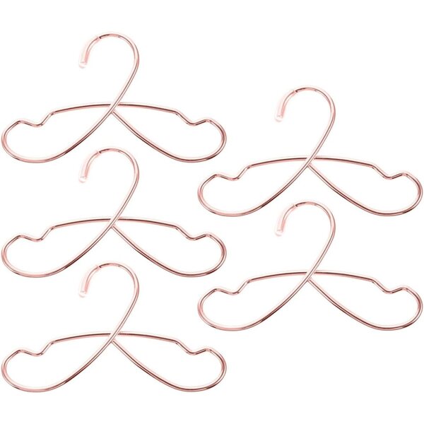 Set mit 5 Miniaturgürteln aus roségoldenem Metall für Puppen und Dekorationen, 12 x 7,5 cm
