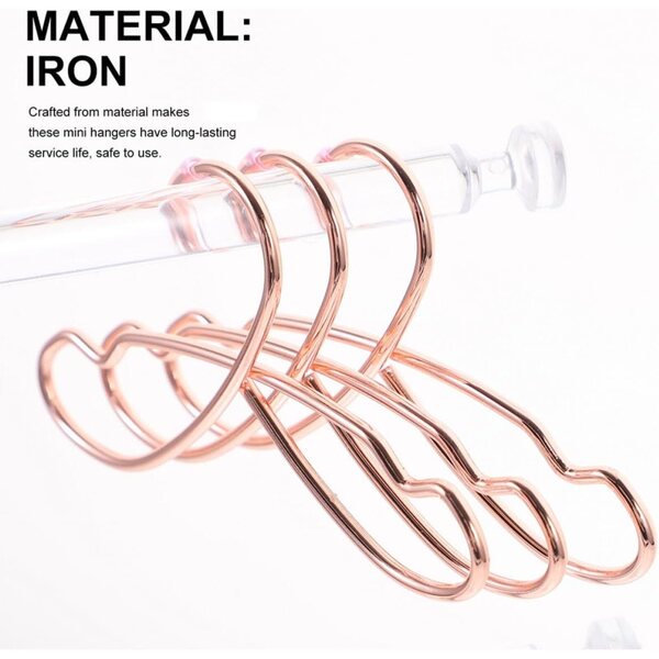 Set mit 5 Miniaturgürteln aus roségoldenem Metall für Puppen und Dekorationen, 12 x 7,5 cm