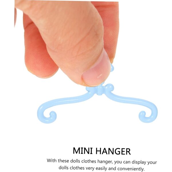 Set 25 Mini Cintres in Lega di Zinco Colorati per Abiti di Bambole e Miniature