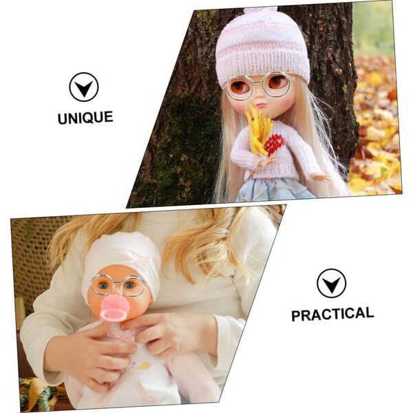 Set 12 Montature Miniature in Filo di Rame per bambole 3,5x2,4 cm - Accessori senza Lenti