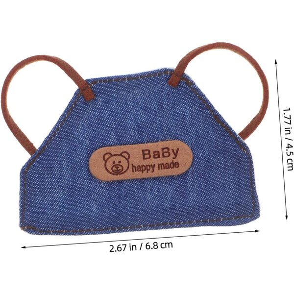Set mit 4 Mini-Jeanstischchen für Puppen – Vintage-Modeaccessoires für Puppenhäuser