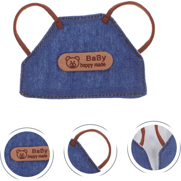 Set mit 4 Mini-Jeanstischchen für Puppen – Vintage-Modeaccessoires für Puppenhäuser