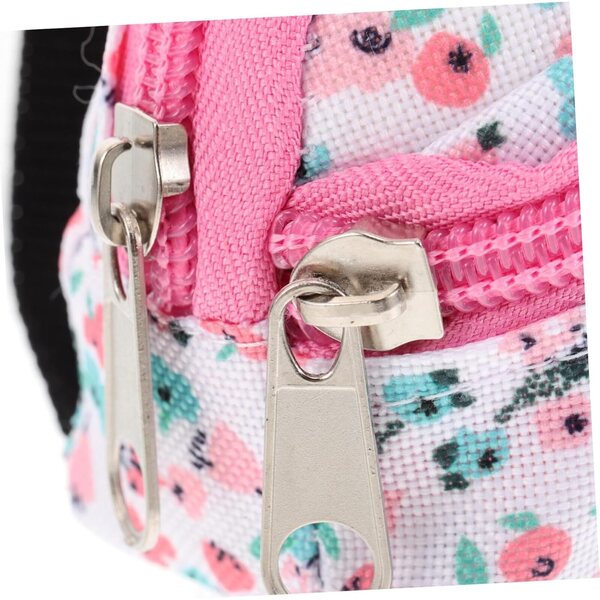 Set 6 Mini Zainetti per Bambole, Accessori Gioco Scuola in Tessuto Colorati