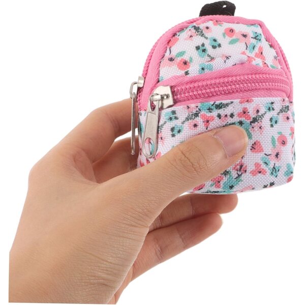 Set 6 Mini Zainetti per Bambole, Accessori Gioco Scuola in Tessuto Colorati