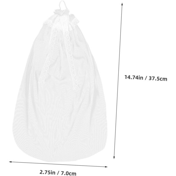 Voile da Sposa per Bambole in Tulle e Pizzo Mini Accessorio Elegante 37,5x7 cm