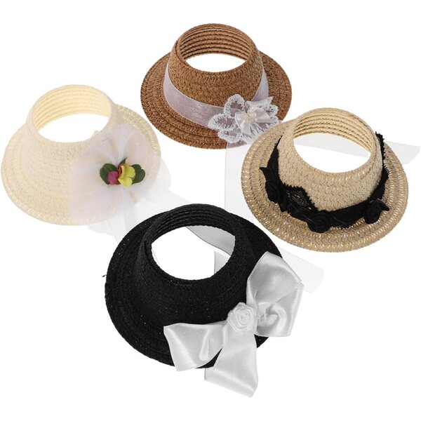 Set 4 Mini Cappelli a Cilindro per Bambole - Accessori Decorativi e Giochi Creativi