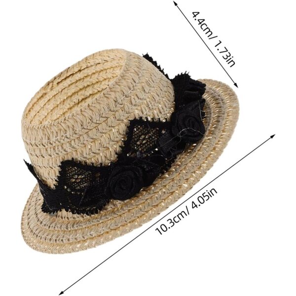 Set 4 Mini Cappelli a Cilindro per Bambole - Accessori Decorativi e Giochi Creativi