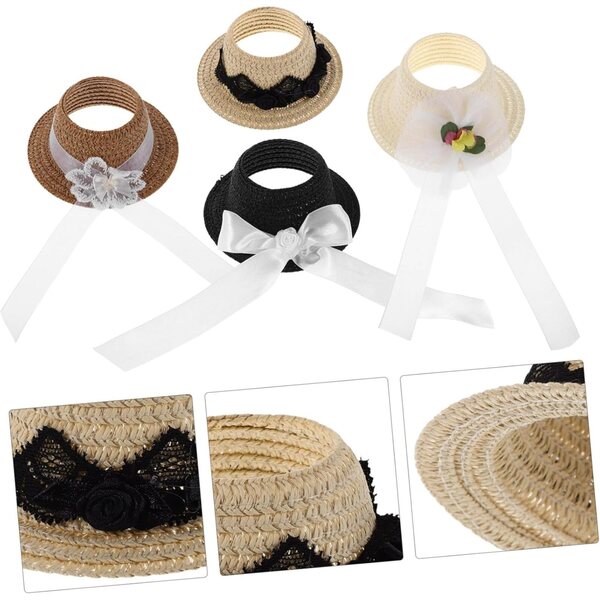 Set 4 Mini Cappelli a Cilindro per Bambole - Accessori Decorativi e Giochi Creativi