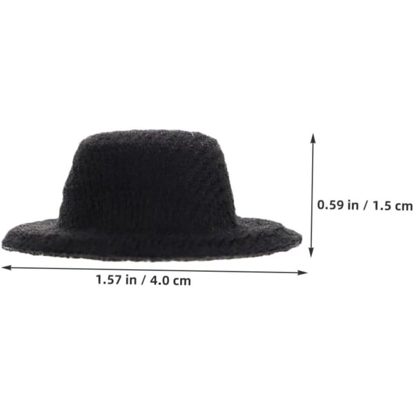 ORFOFE Set 40 Mini Cappelli a Cilindro Neri per Decorazioni e Accessori DIY