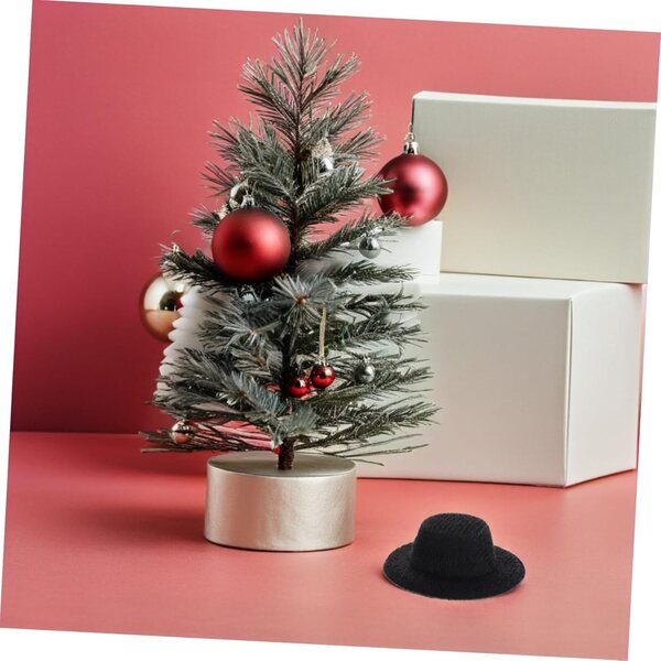 ORFOFE Set 40 Mini Cappelli a Cilindro Neri per Decorazioni e Accessori DIY