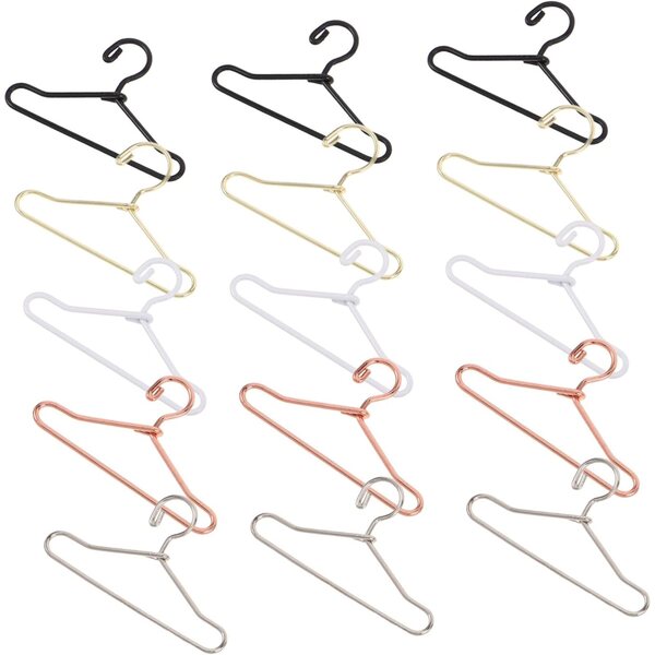 ORFOFE Set mit 50 Mini-Cintres für Puppenkleidung aus Eisen, kompakte Organizer