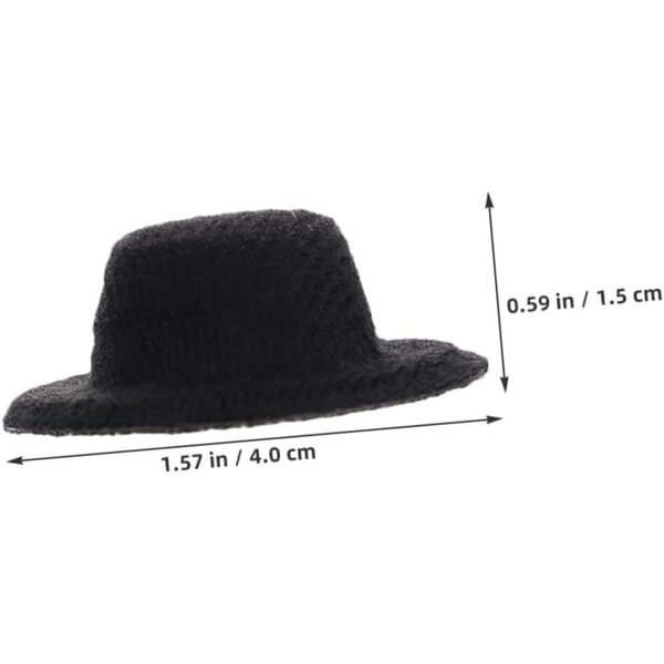 ORFOFE 40 mini cappelli a cilindro neri per bambole e decorazioni festive