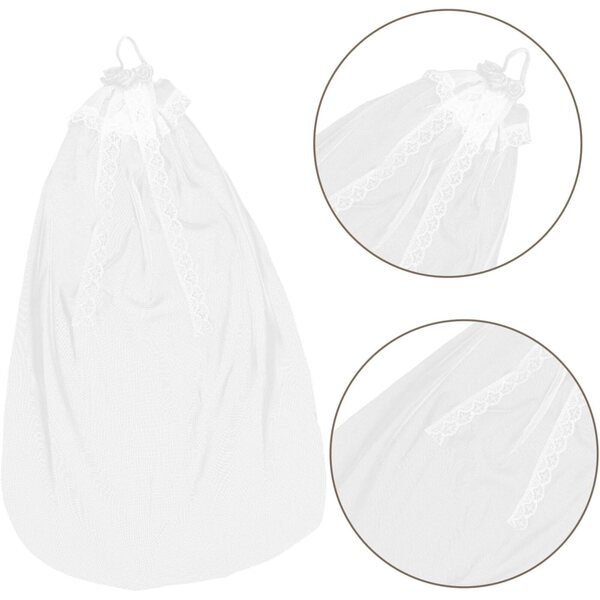 Voile di pizzo per bambola, mini accessorio sposa in tulle elegante e realistico