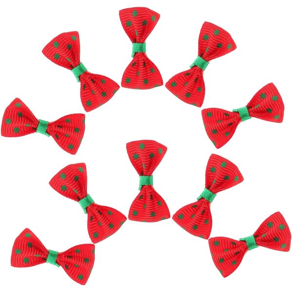 Set mit 30 roten Mini-Knoten aus Stoff für Dekorationen und kreative Hobbys, langlebig und elegant