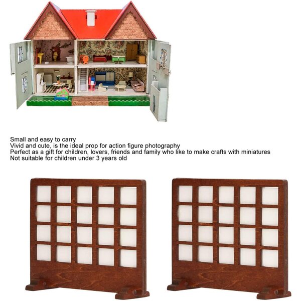 Schermo in Legno Tiglio 1/12 per Casa delle Bambole Miniatura - Decorazione Dettagliata