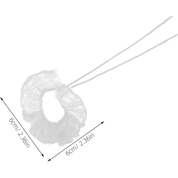 Sewroro 4 Collari Miniature in Pizzo Vintage per Bambole - Colletto Decorativo in Poliestere