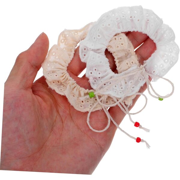 Sewroro 4 Collari Miniature in Pizzo Vintage per Bambole - Colletto Decorativo in Poliestere