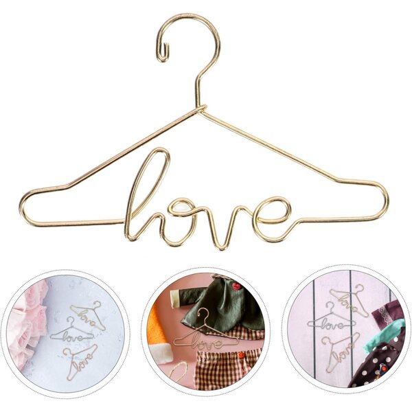 Set 15 Mini Cintres Colorati per Vestiti delle bambole con Design Lettera Love