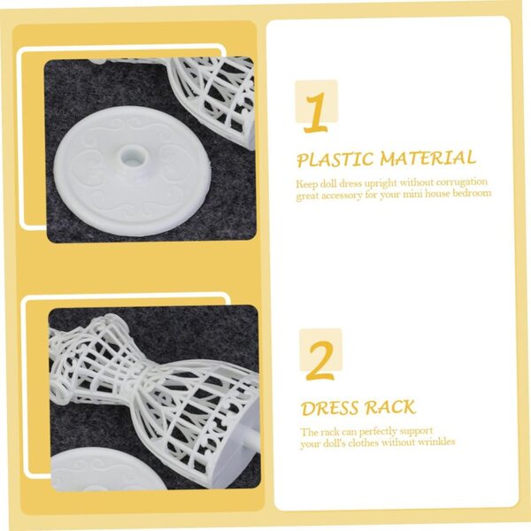 Set 8 Supporti Mini Manichini in Plastica per Vestiti di Bambole - Robusti e Creativi